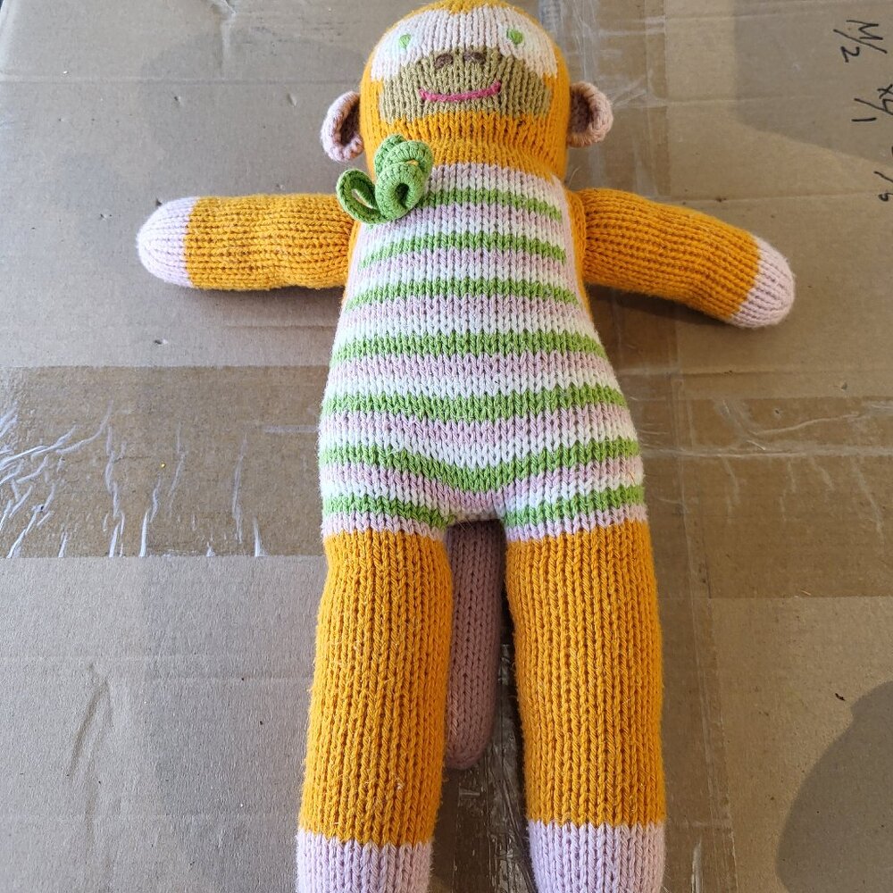 BLABLA Mozart the Monkey Knit Doll Mini 12" Handmade in Peru GUC SEE PICS "BIN E